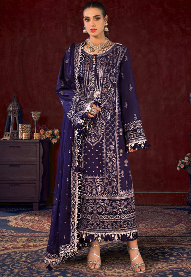 3 Piece Stitched MZD-10 - Luxury Embroidered Cambric | AsimJofa