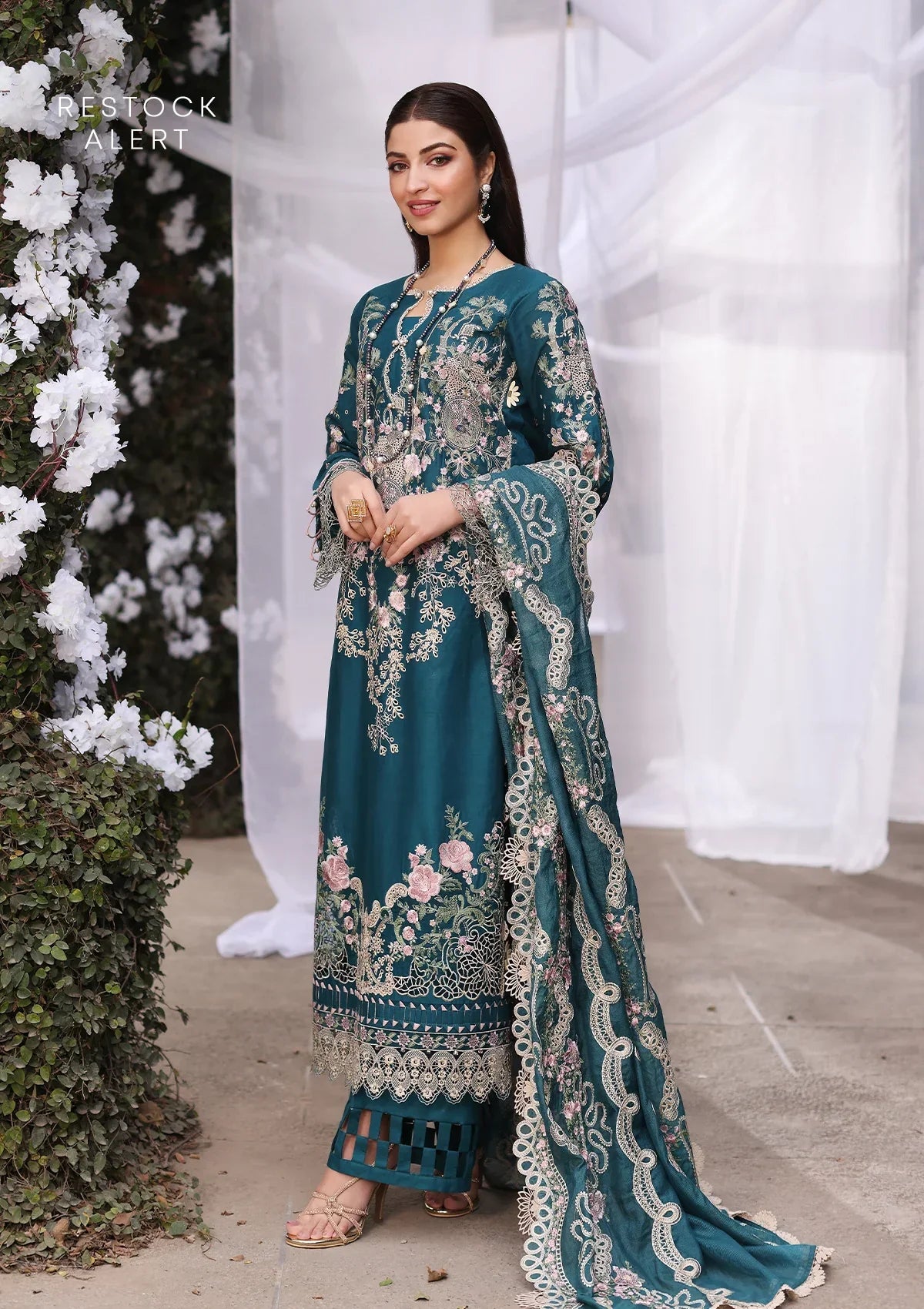 3 Piece Embroidered Lawn By Kahf - UNSTITCHED