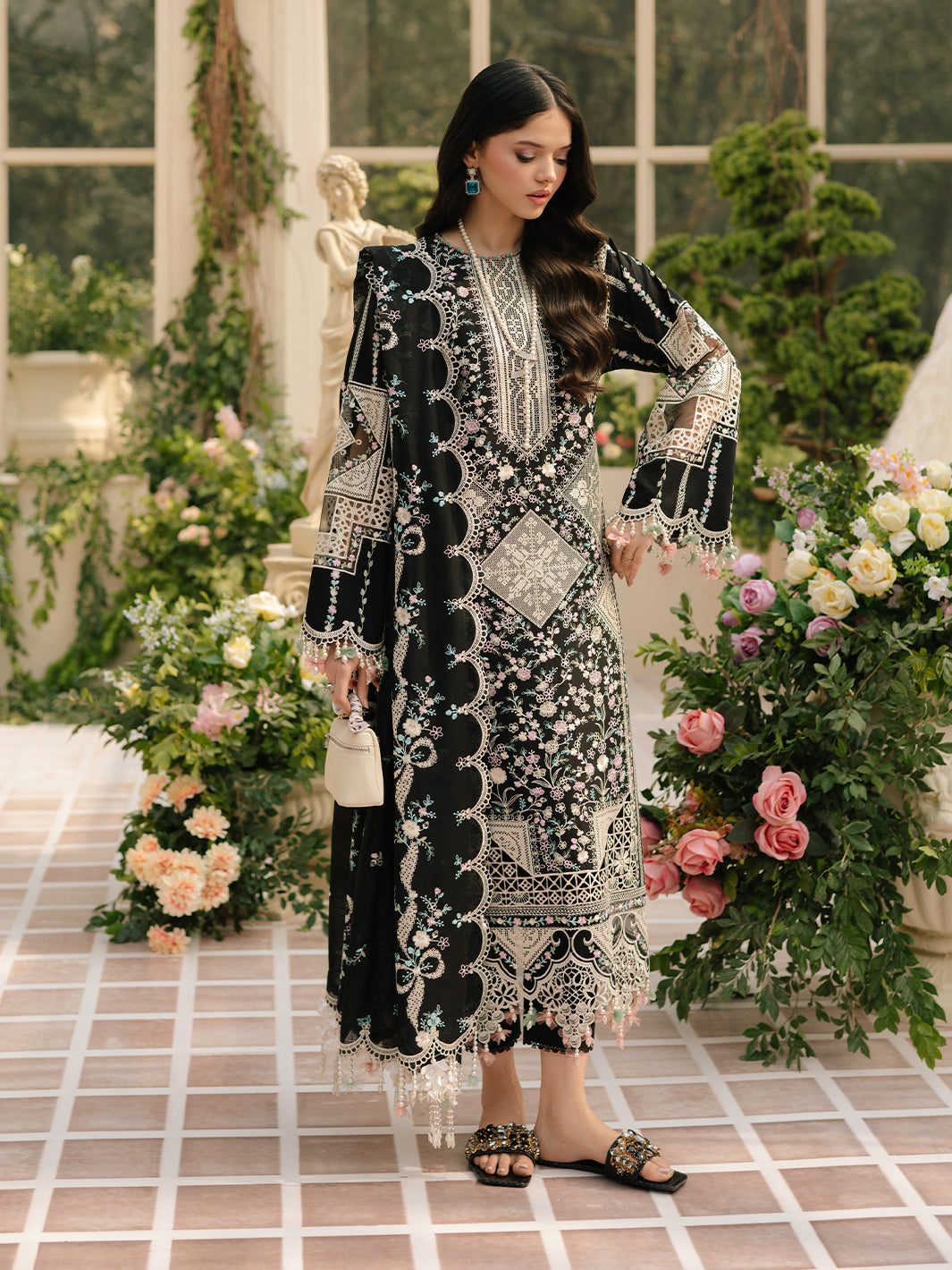 3 Piece Embroidered Luxury Lawn By Binilyas - UNSTITCHED