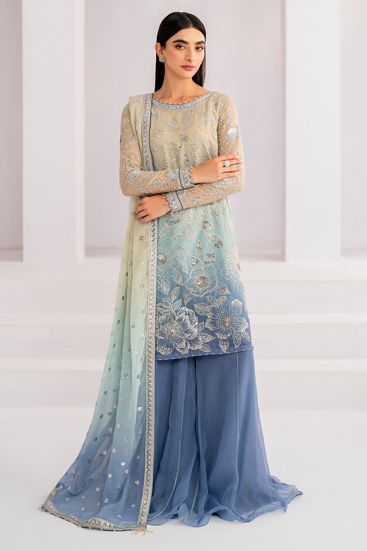 Embroidered Chiffon By Jazmin- Unstitched