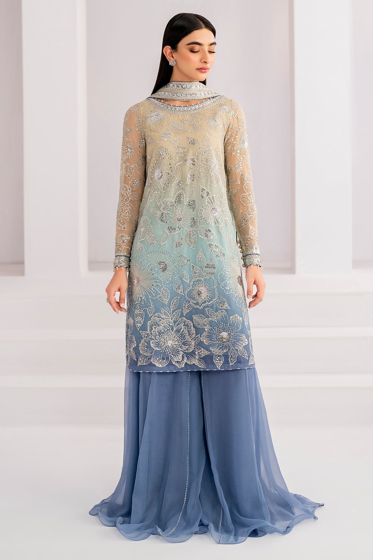 Embroidered Chiffon By Jazmin- Unstitched