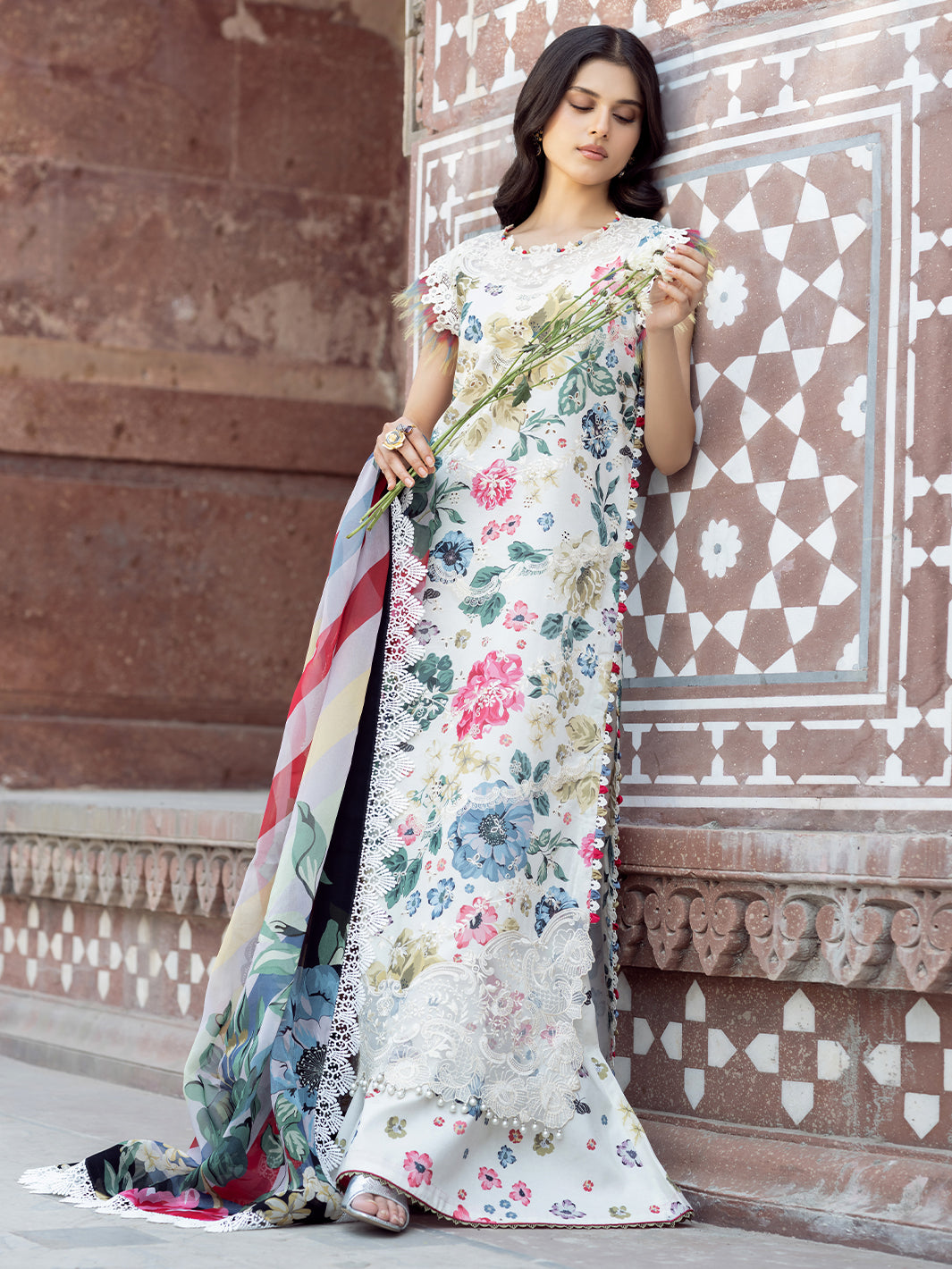 3 Piece Embroidered Digital Printed Lawn By Binilyas - UNSTITCHED