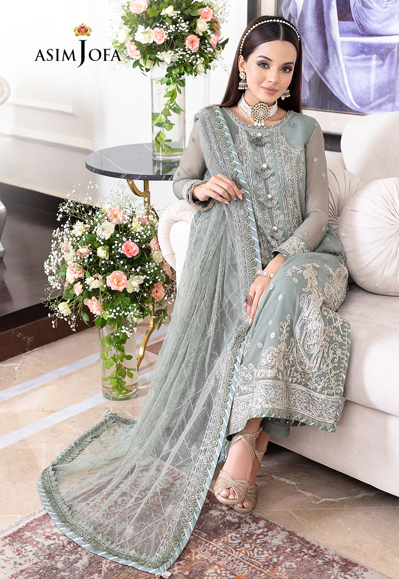 EMBROIDERED ORGANZA By ASIM JOFA - (STITCHED)