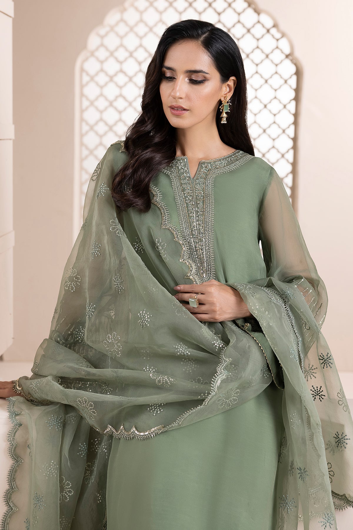 EMBROIDERED CHIFFON By BAROQUE (Stitched)