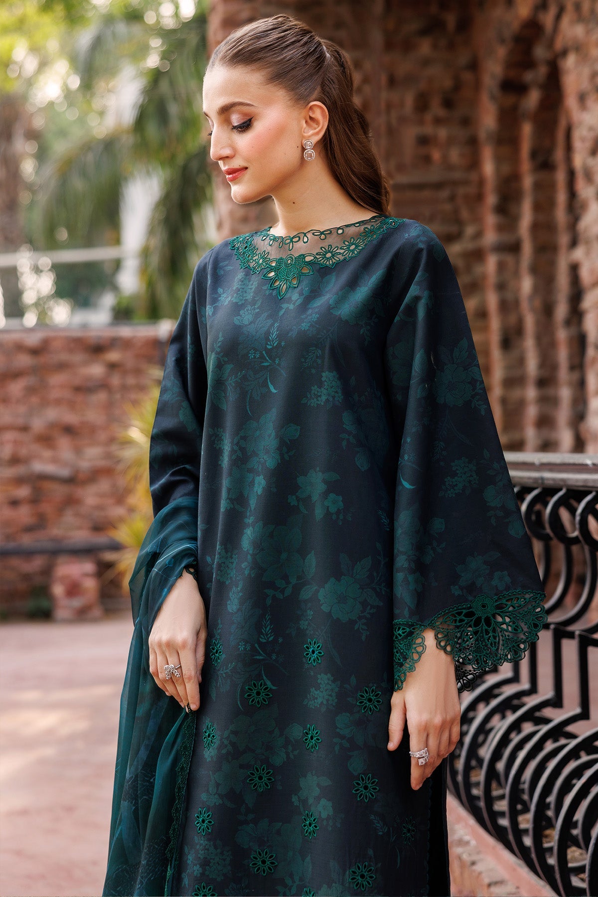 3 Piece Digital Printed Embroidered Lawn by Farasha - UNSTITCHED