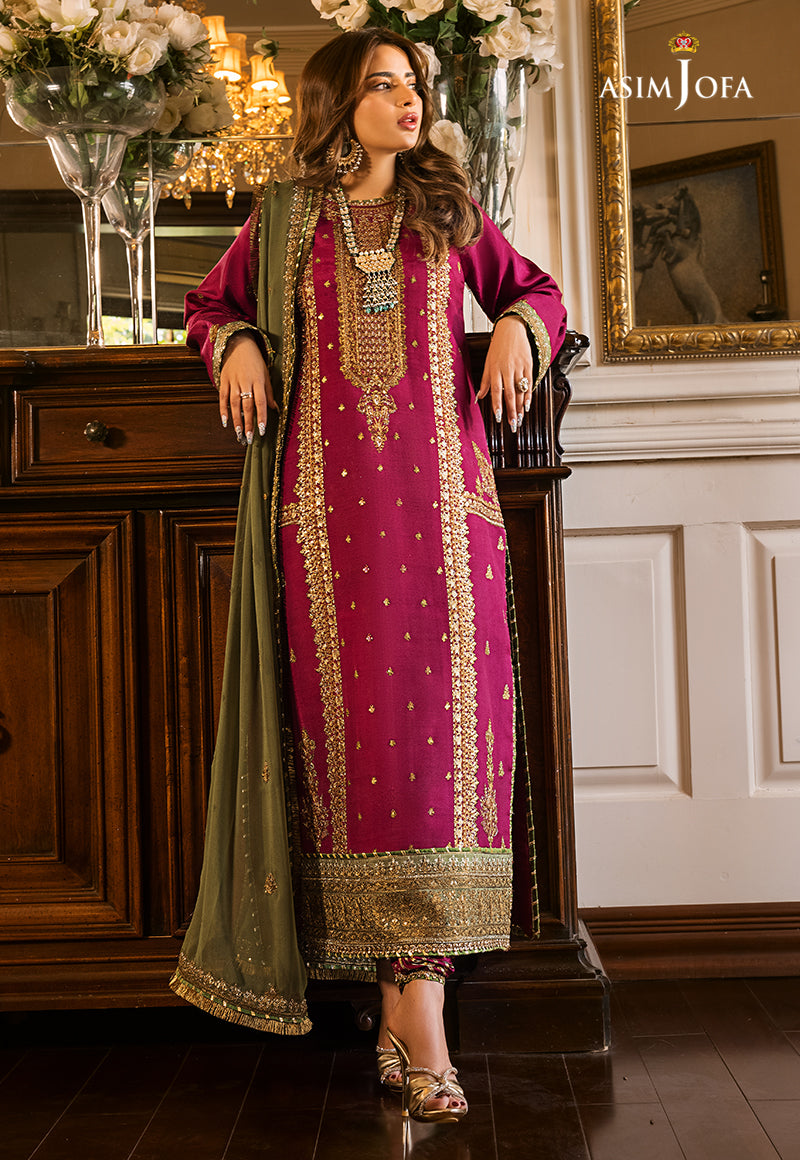 3 Piece Embroidered By ASIM JOFA - STITCHED