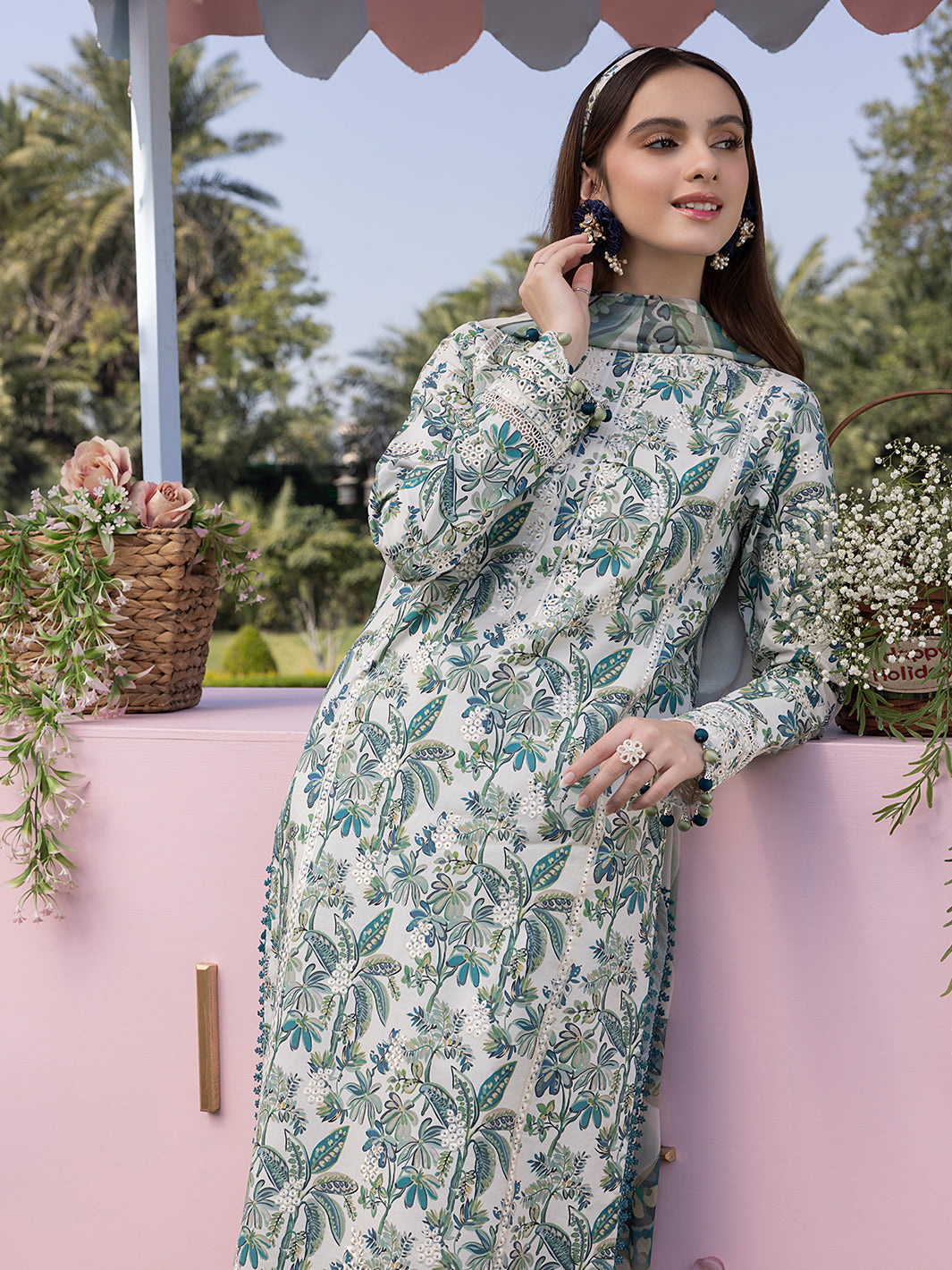 3 Piece Digital Printed Cotton Lawn By Izel - UNSTITCHED