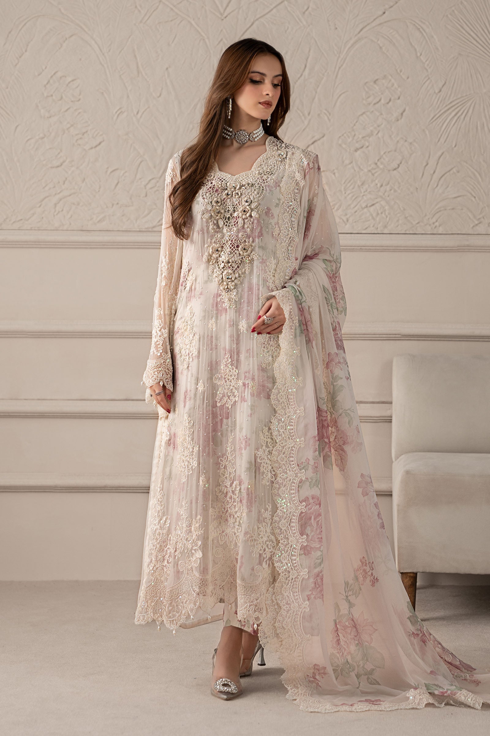 3 Piece Embroidered Chiffon By Maria.B - UNSTITCHED