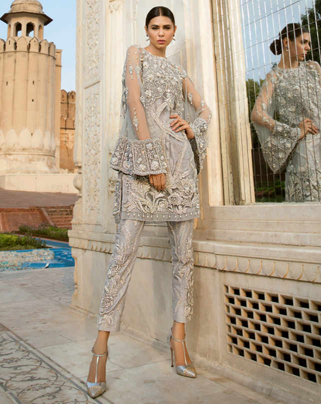 4 Piece Stitched - Embroidered Bridal Dress ZN-63 | Erum Khan
