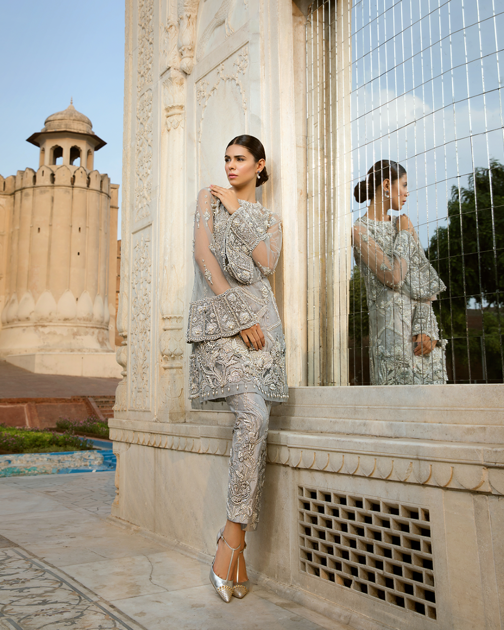 4 Piece Stitched - Embroidered Bridal Dress ZN-63 | Erum Khan
