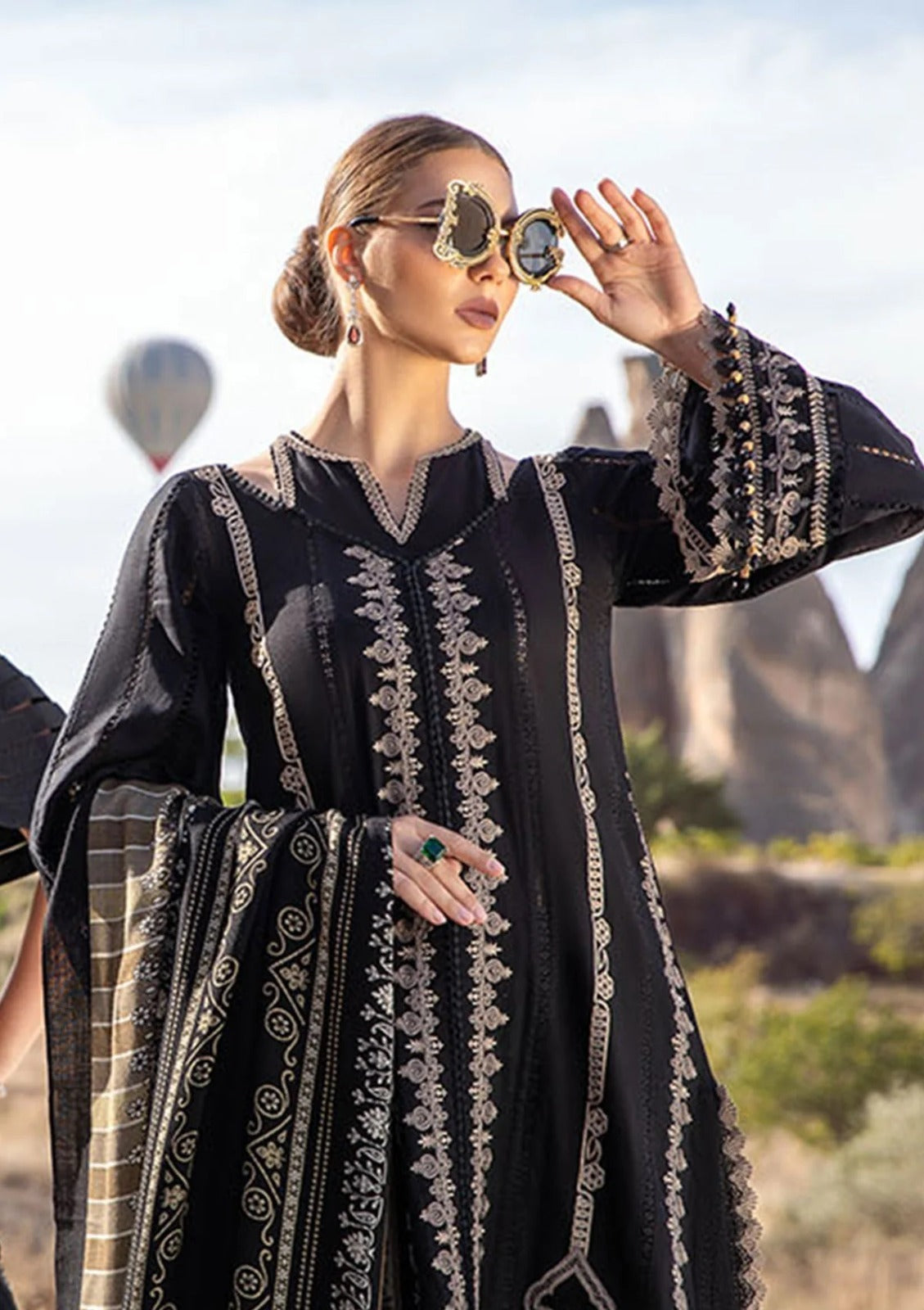 3 Piece Stitched - Heavy Embroidered Schiffli Lawn ZS-14 | Maria.B