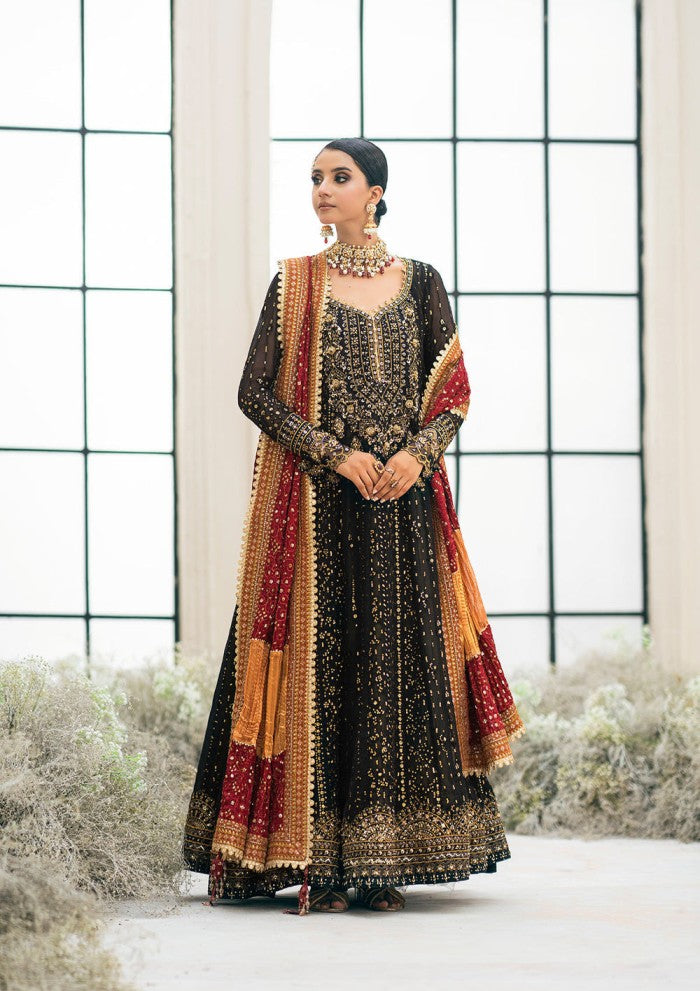 Aik Atelier | Chiffon Frock - 3 Piece Unstitched