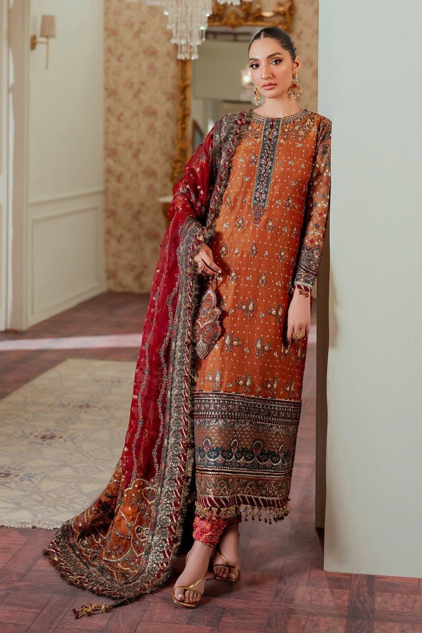 Baroque Orange Formal | Embroidered Chiffon- 3 Piece Unstitched