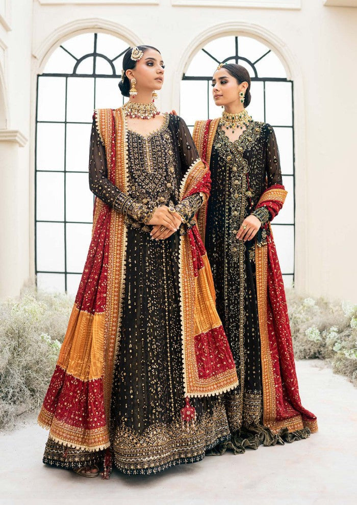 Aik Atelier | Chiffon Frock - 3 Piece Unstitched