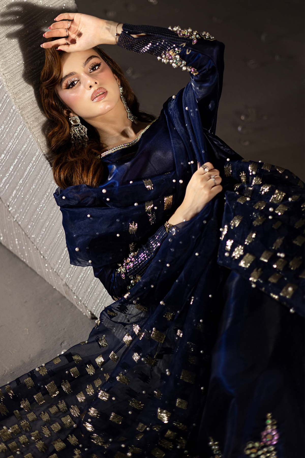 Twinkle by Nureh | Embroidered Raw Silk - 3 Piece Unstitched