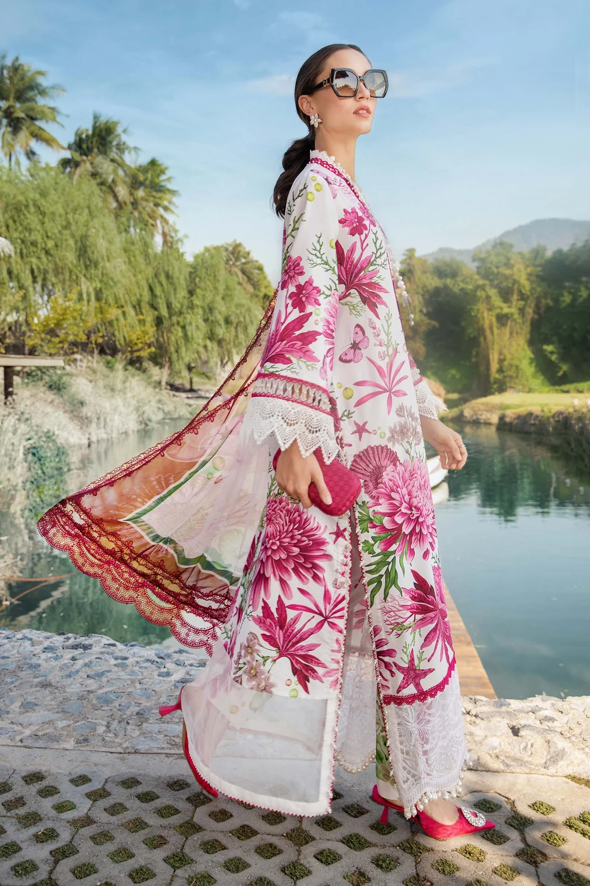 Maria.B Mprints 2025 Luxury Lawn Embroidered Collection MPT 2510 A