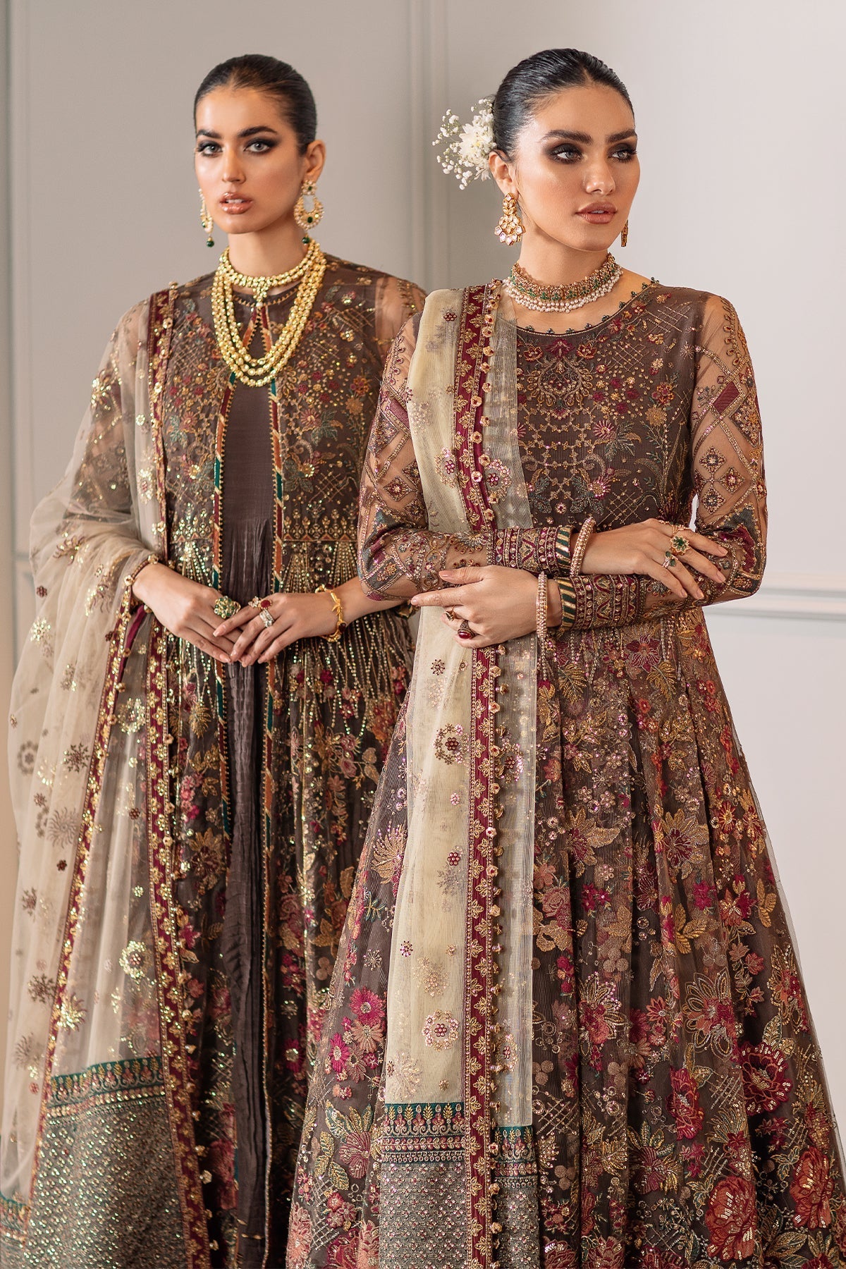 Embroidered Net By Baroque - UNSTITCHED
