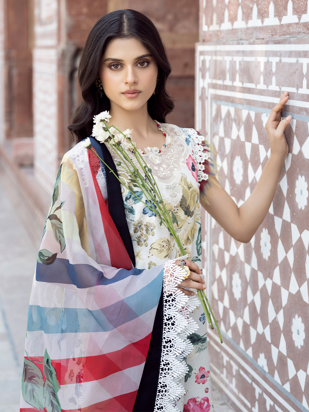 3 Piece Embroidered Digital Printed Lawn By Binilyas - UNSTITCHED