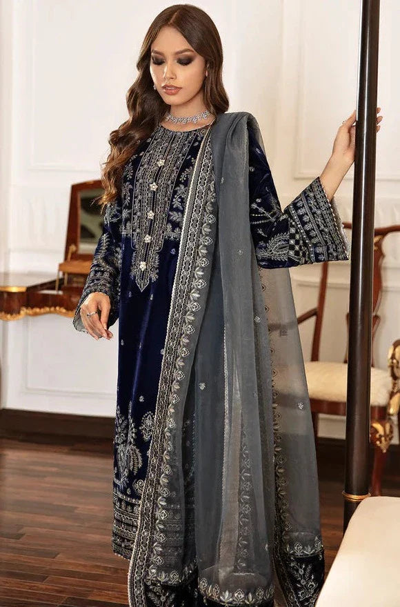 3 Piece Stitched - Embroidered with Handwork ZN-20 | BAROQUE