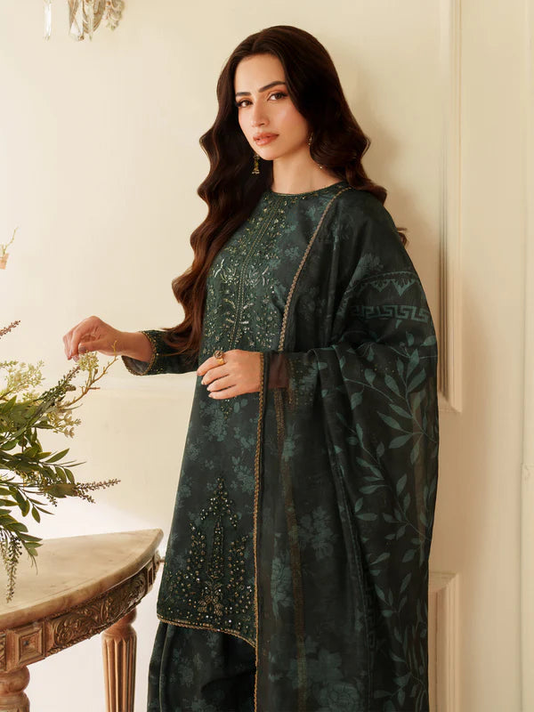 3 Piece Digital Printed Embroidered Lawn by MOHAGNI - UNSTITCHED