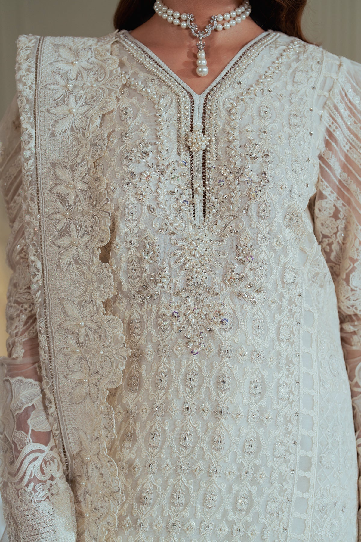Embroidered Chiffon By Baroque - UNSTITCHED
