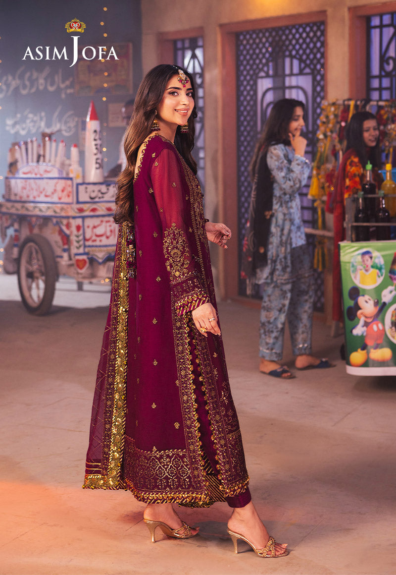 Embroidered Chiffon By Asim Jofa - UNSTITCHED