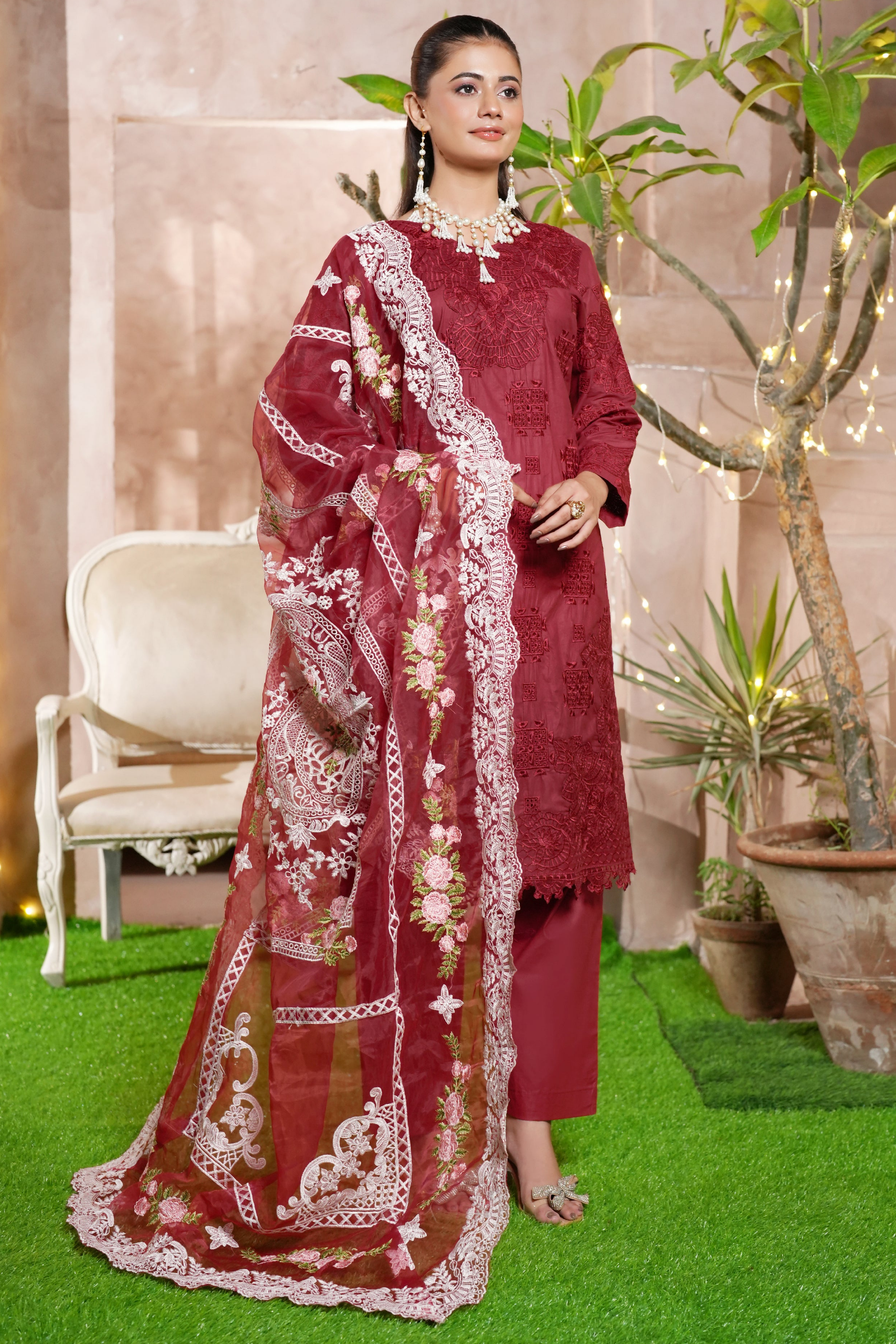 3 Piece Stitched - Aabroo