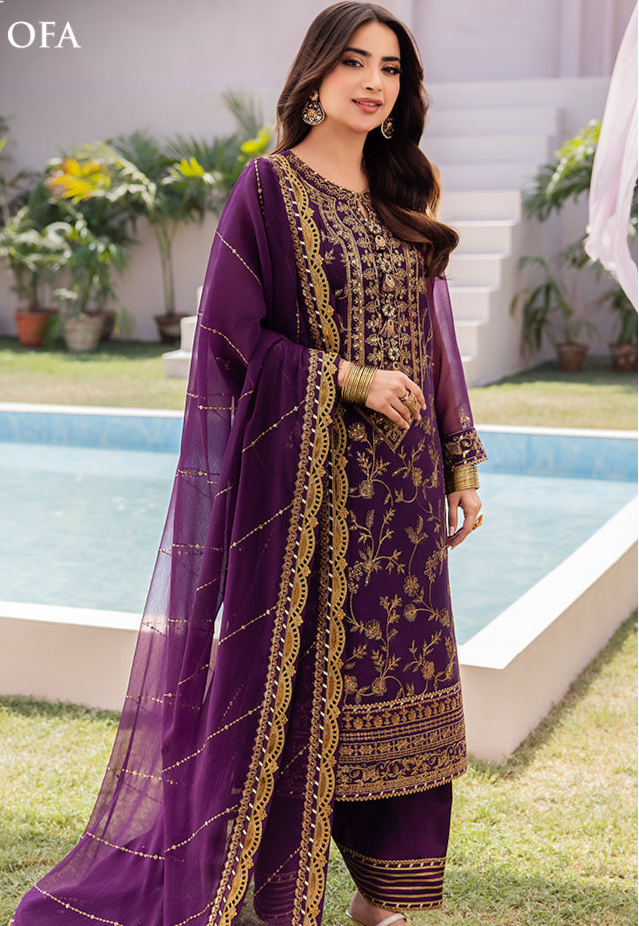 Embroidered Chiffon By Asim Jofa - UNSTITCHED