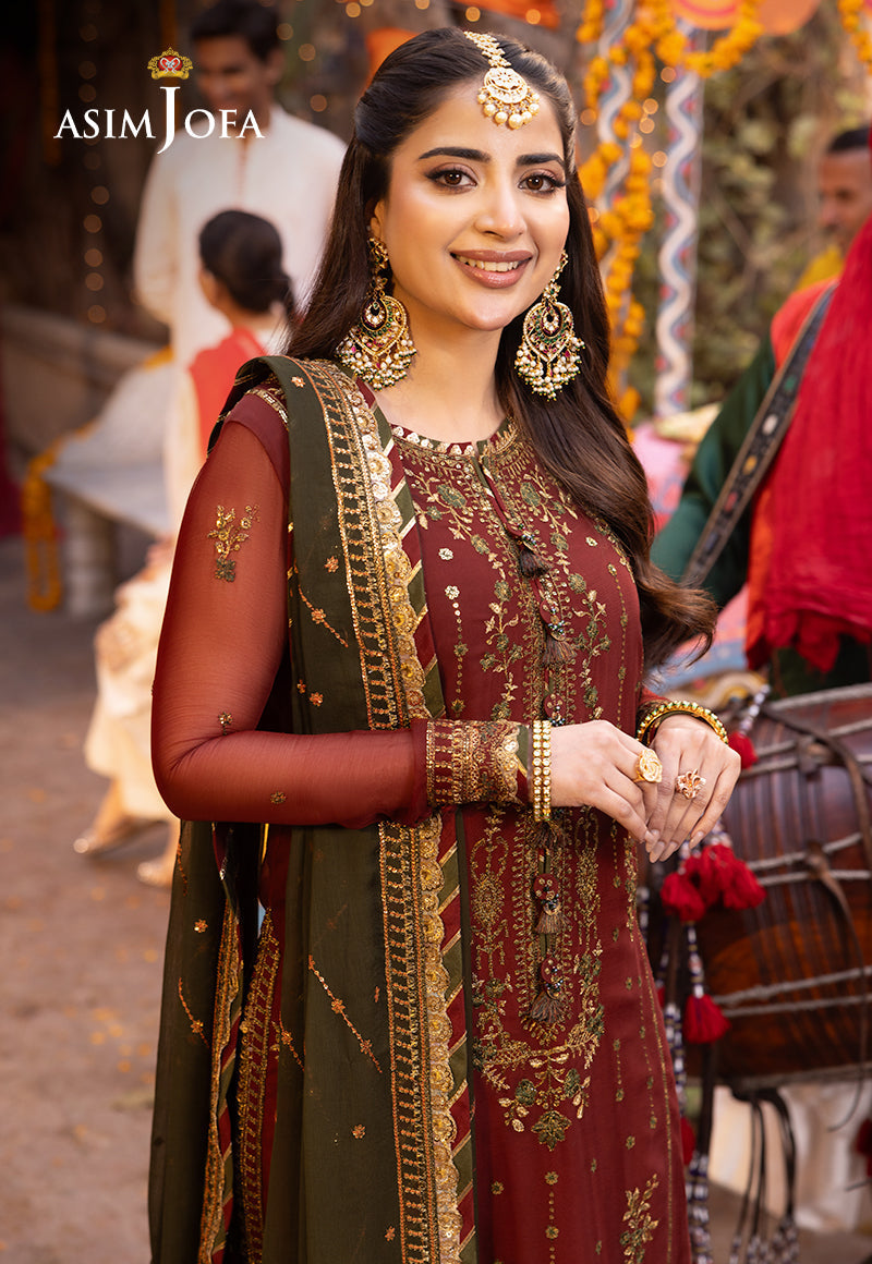 EMBROIDERED CHIFFON By ASIM JOFA (Stitched) MZD-170