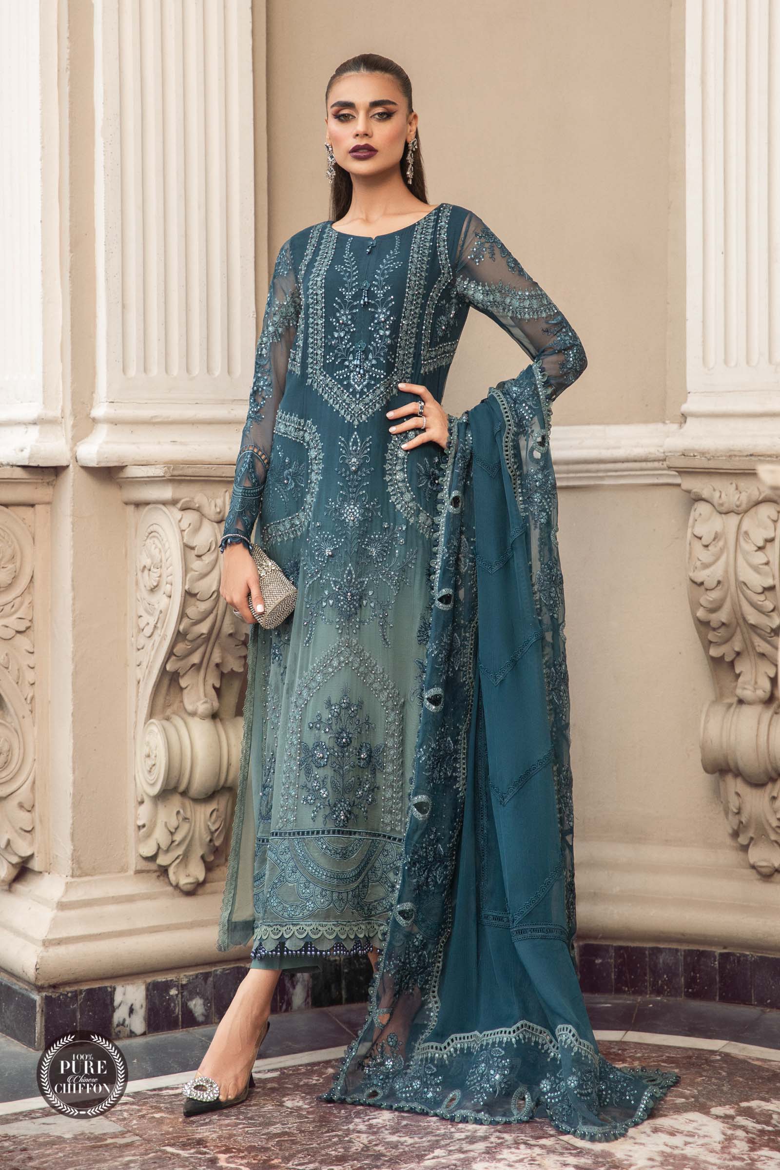 Teal Blue By Maria.B - UNSTITCHED