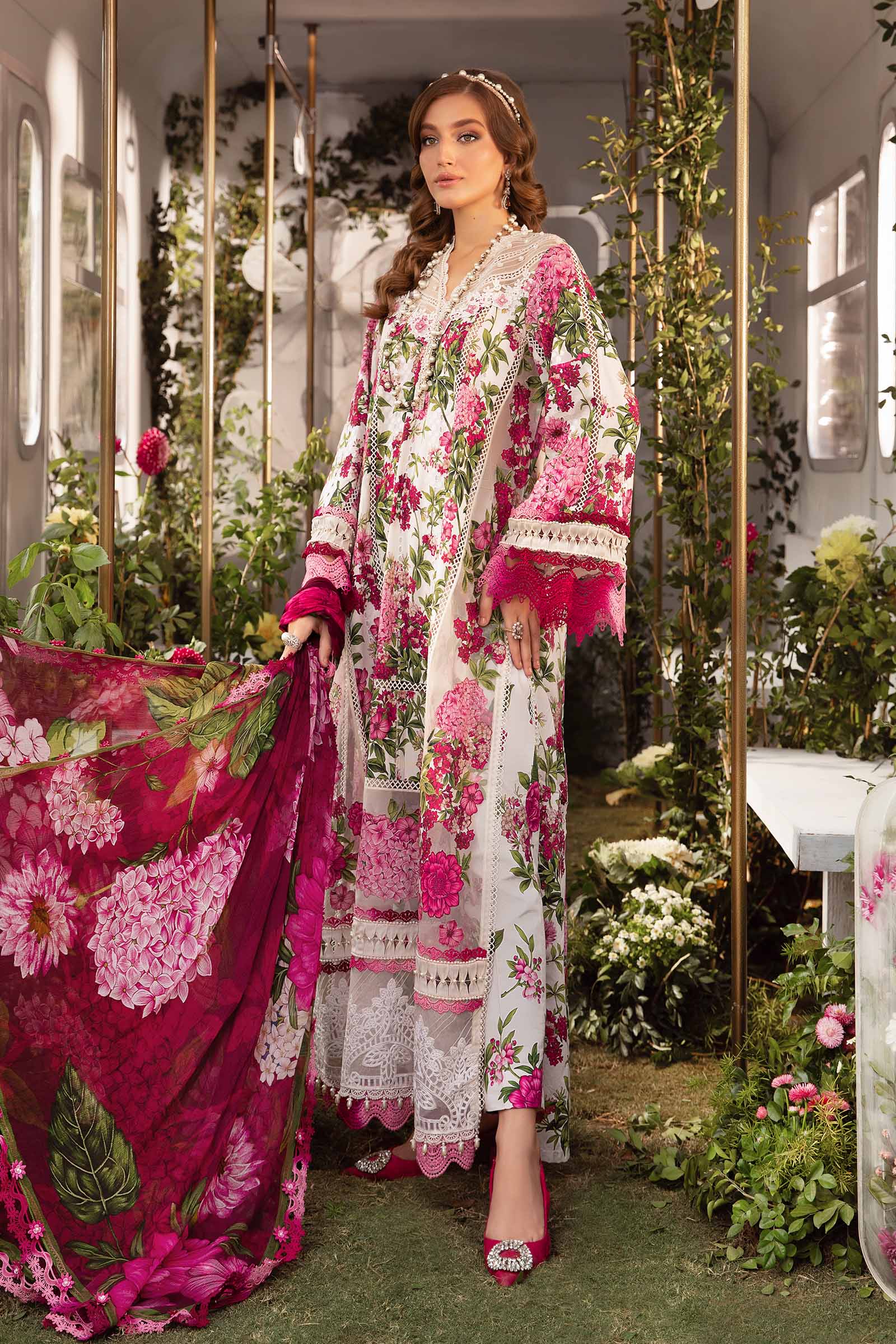 3 Piece Embroidered Printed Lawn By Maria.B - UNSTITCHED